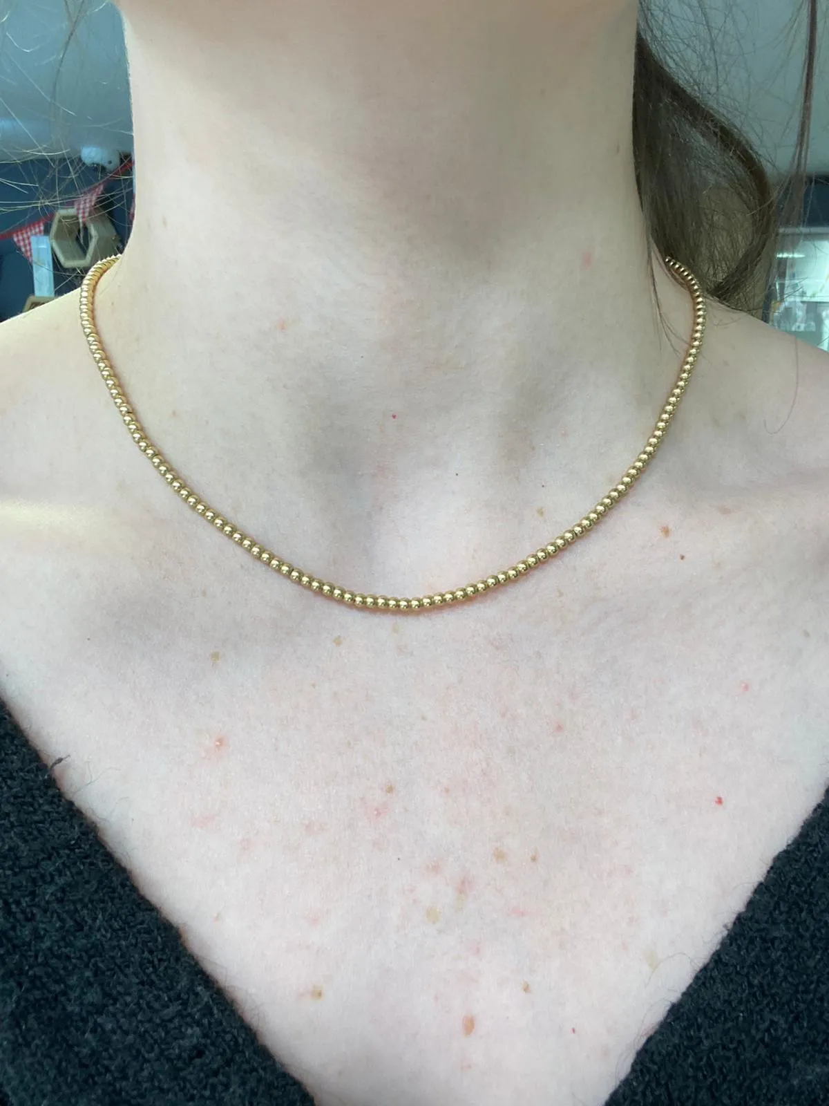 14ct Yellow Gold Beads Necklace