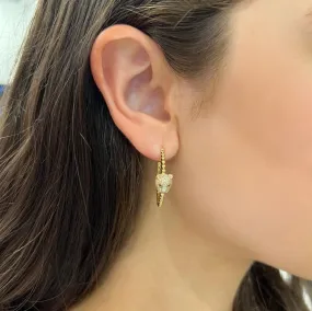 14K GOLD DIAMOND RUBY PETRA PANTHER HOOPS