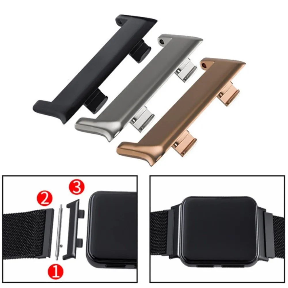1Pair Oppo Watch 2 (42mm) stainless steel watch strap adapter - Silver