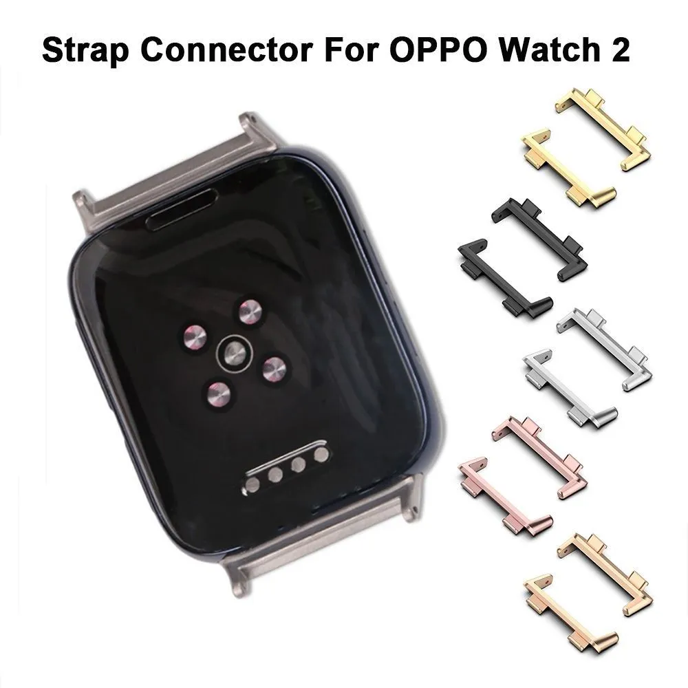 1Pair Oppo Watch 2 (42mm) stainless steel watch strap adapter - Silver