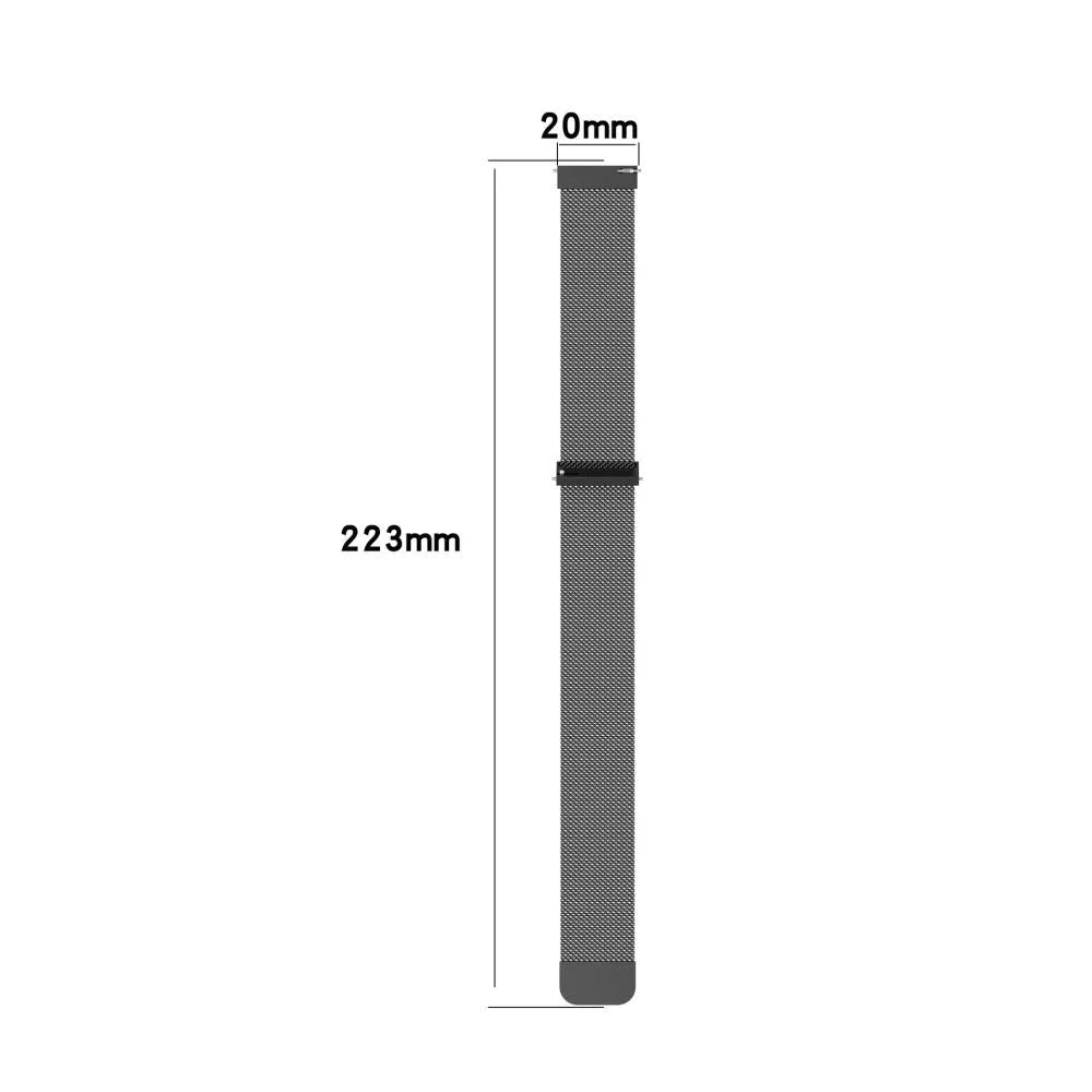 20mm Universal milanese stainless steel watch strap - Silver