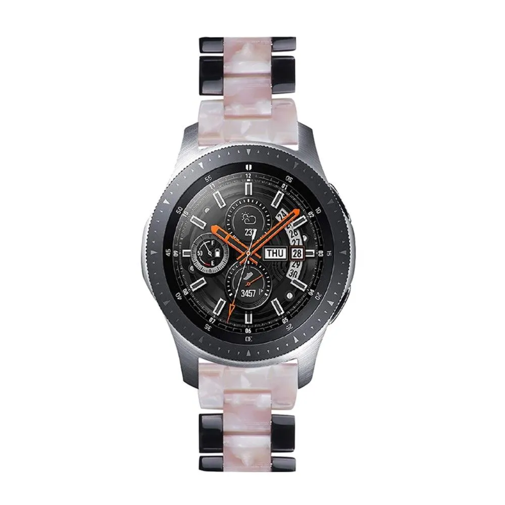 22mm Huawei Watch GT 2e / MagicWatch 2 46mm color splice resin watch strap - Black / Pink