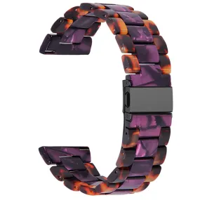 22mm Huawei Watch GT 2e / MagicWatch 2 46mm color splice resin watch strap - Hawksbill / Purple
