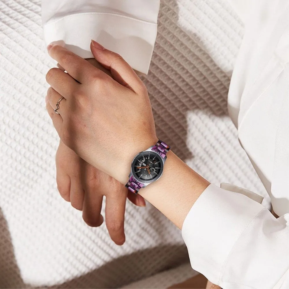 22mm Huawei Watch GT 2e / MagicWatch 2 46mm color splice resin watch strap - Hawksbill / Purple