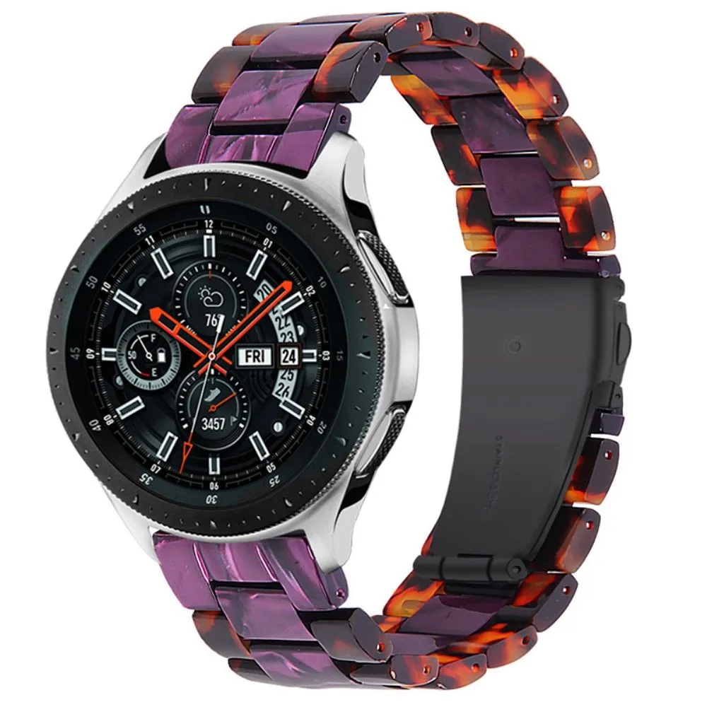 22mm Huawei Watch GT 2e / MagicWatch 2 46mm color splice resin watch strap - Hawksbill / Purple