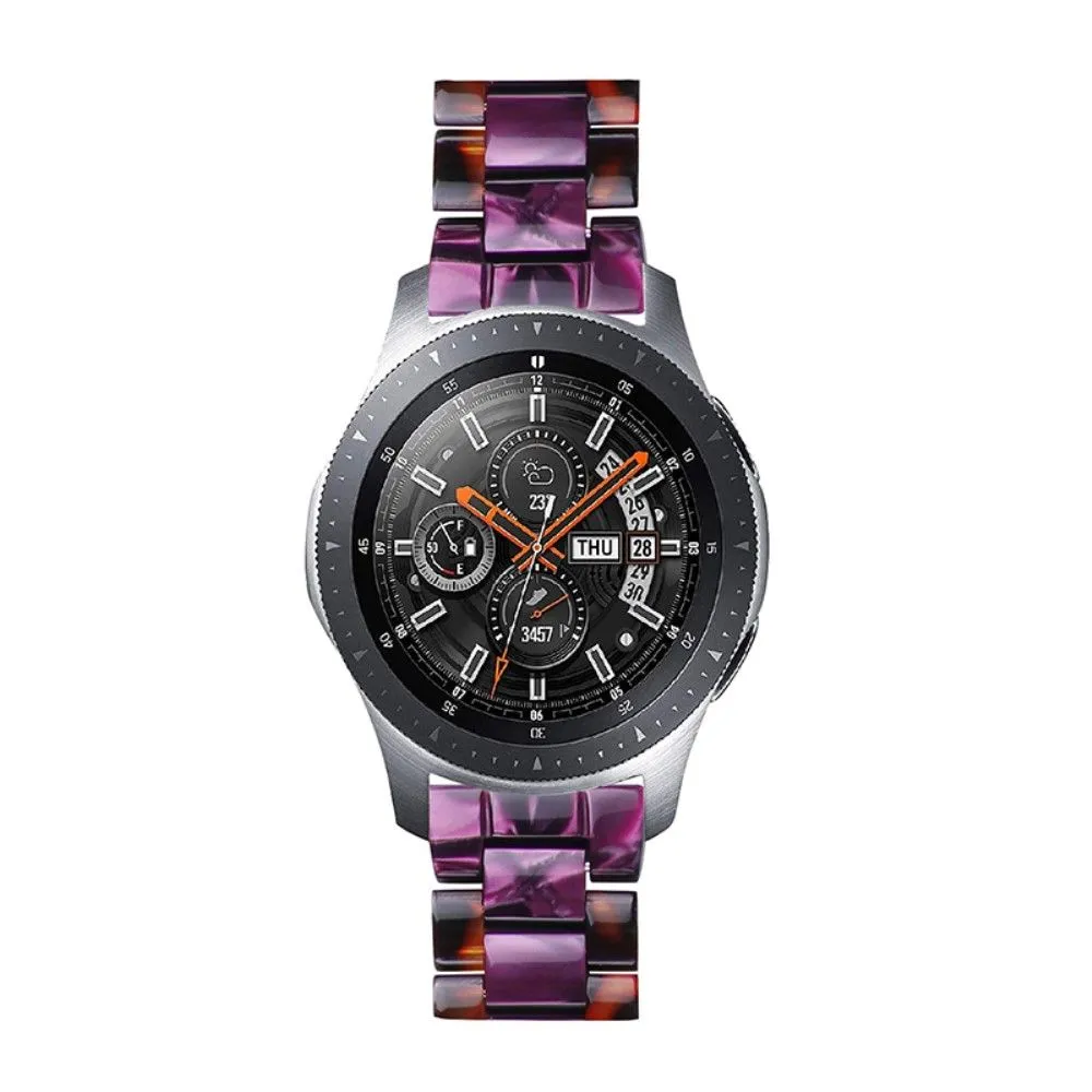 22mm Huawei Watch GT 2e / MagicWatch 2 46mm color splice resin watch strap - Hawksbill / Purple