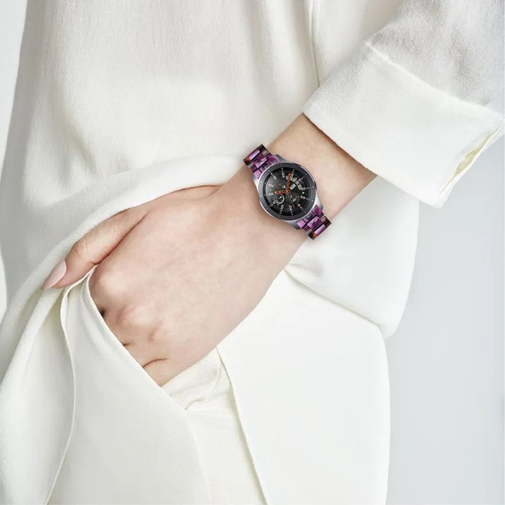 22mm Huawei Watch GT 2e / MagicWatch 2 46mm color splice resin watch strap - Hawksbill / Purple