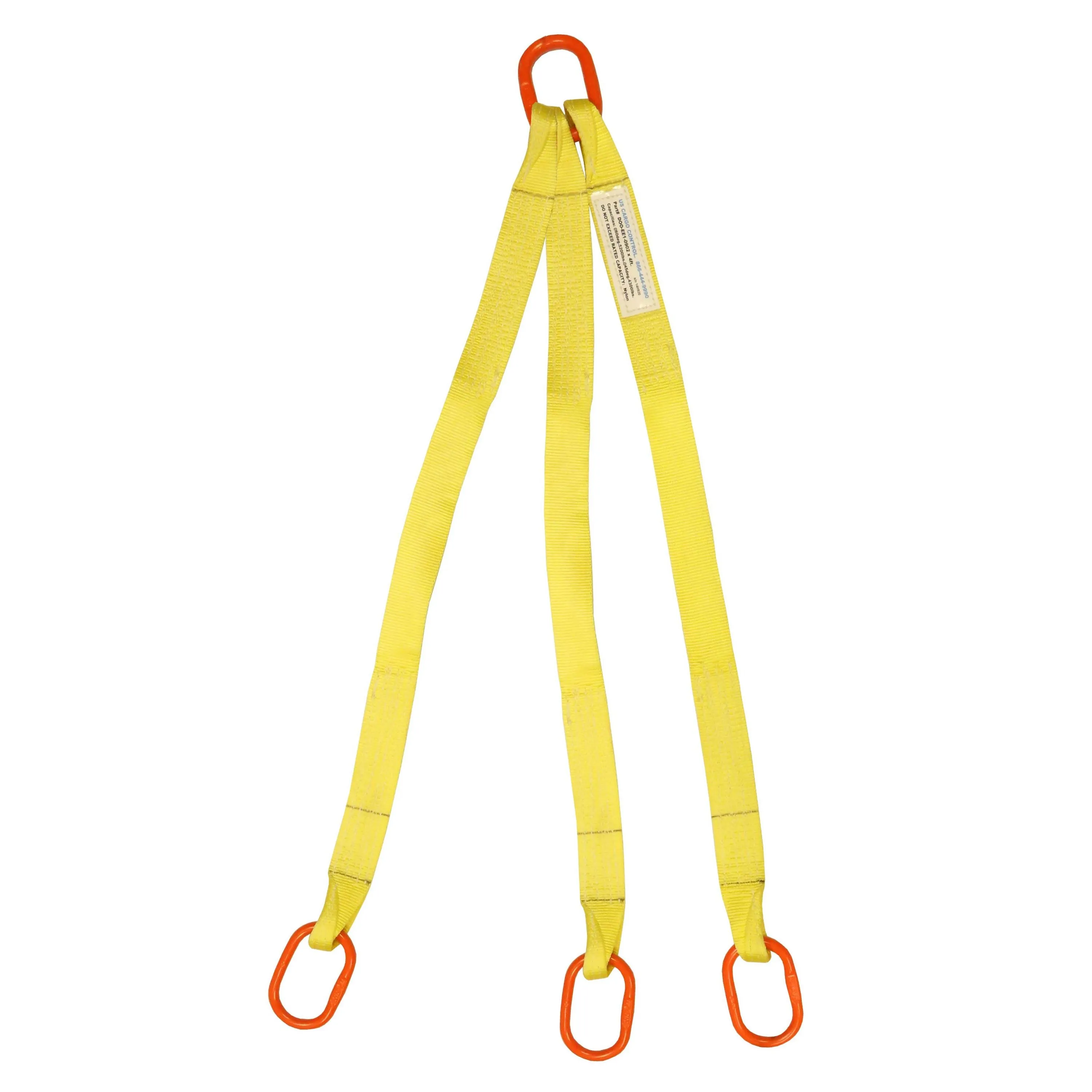 2"x8' (2 ply) Triple Leg Nylon Sling w/ Master Link Both Ends