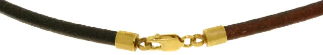 6 Carat 14K Solid White Gold Leather Necklace Natural Citrine