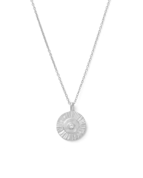 Afterglow Coin Necklace | Stainless Silver