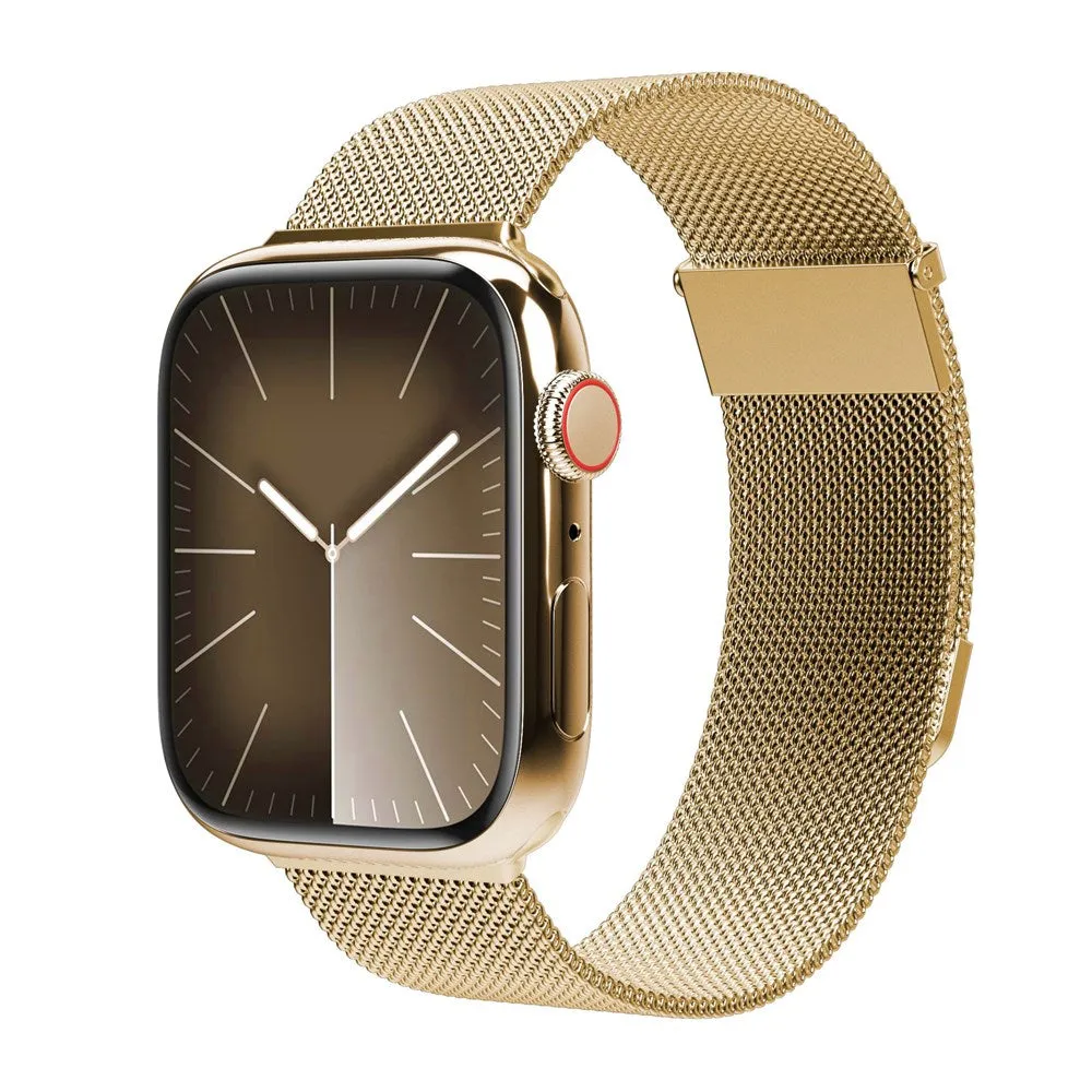 Apple Watch (38/40/SE/41/42mm) Vonmählen Milanese Loop 2 Rustfri Stål Rem - Guld