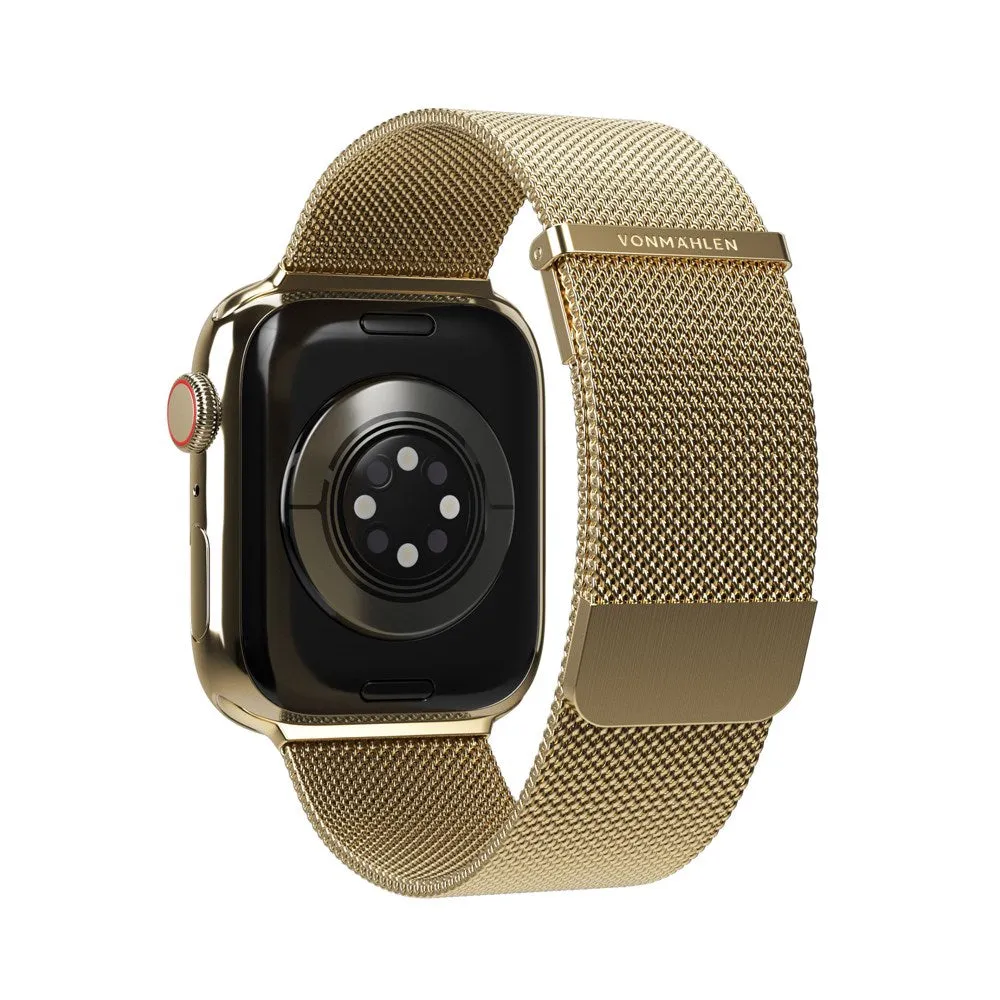 Apple Watch (38/40/SE/41/42mm) Vonmählen Milanese Loop 2 Rustfri Stål Rem - Guld