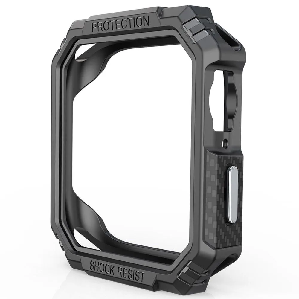 Apple Watch 40mm carbon fiber style cover - Black / Silver