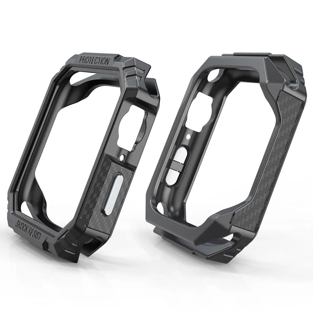 Apple Watch 40mm carbon fiber style cover - Black / Silver