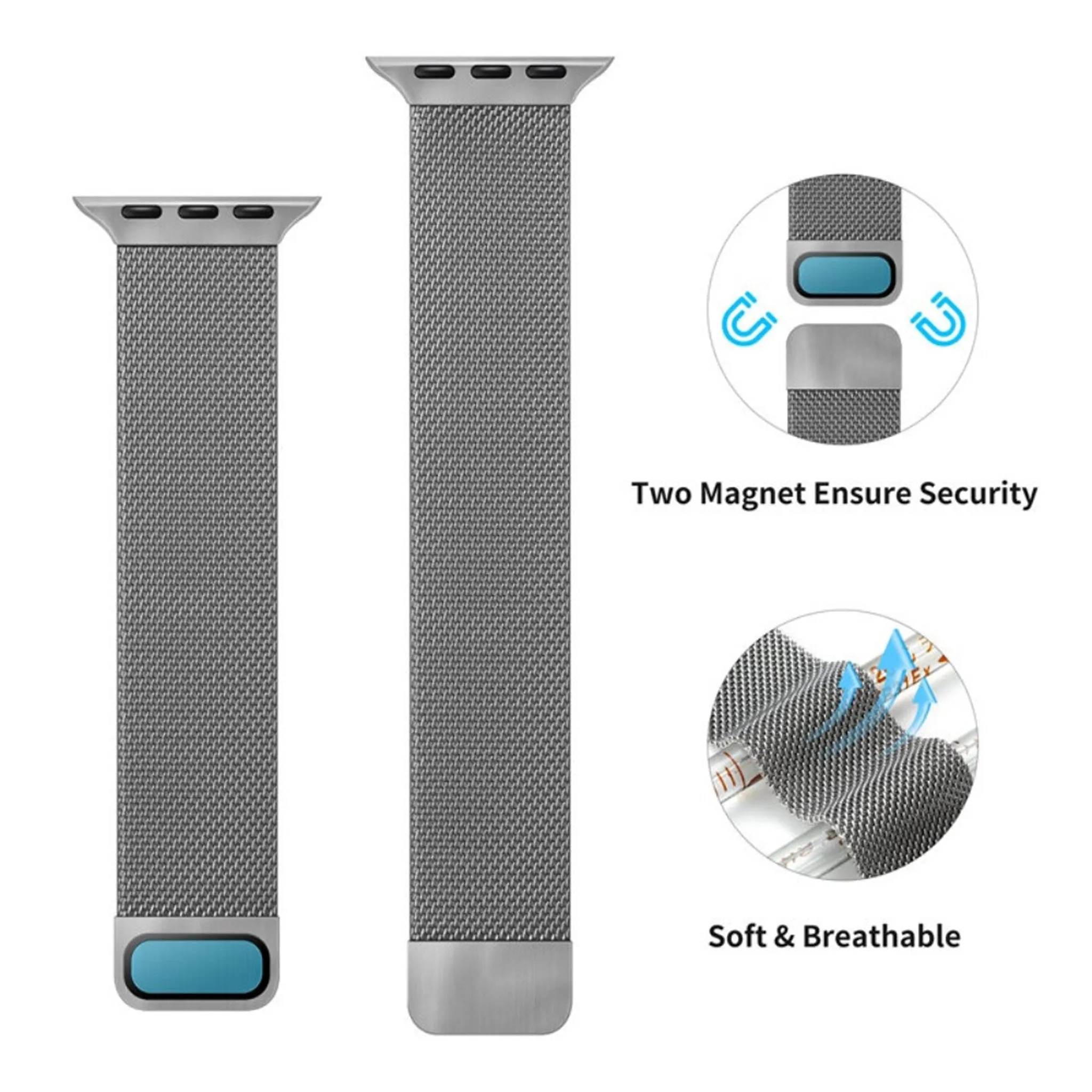 Apple Watch 40mm cozy stainless steel watch strap - Silver
