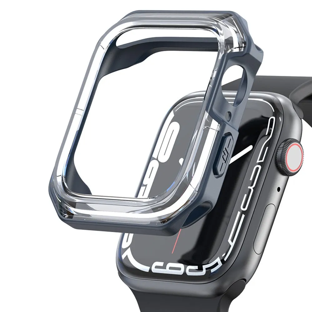 Apple Watch 40mm transparent dual color TPU cover - Transparent / Midnight Blue