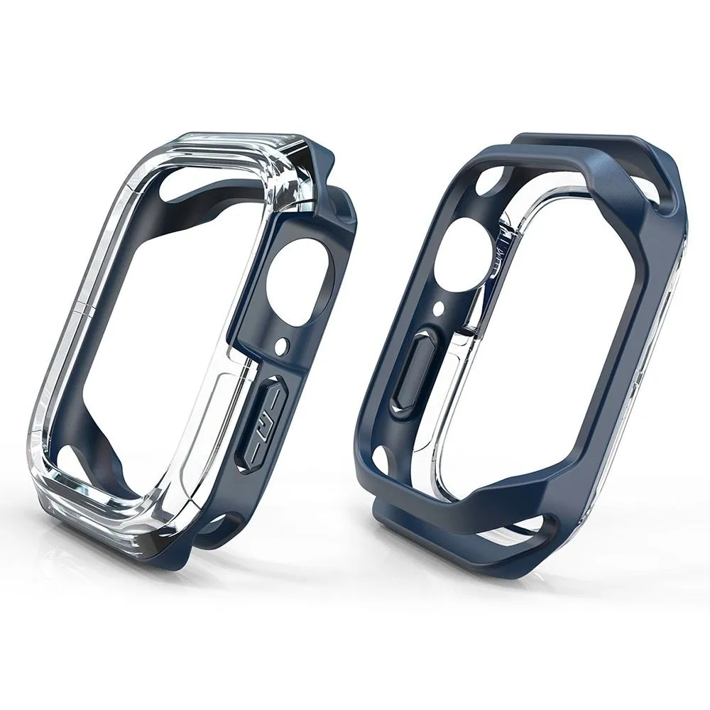 Apple Watch 40mm transparent dual color TPU cover - Transparent / Midnight Blue