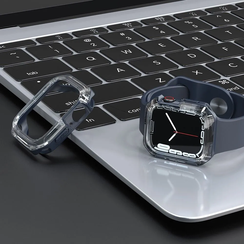 Apple Watch 40mm transparent dual color TPU cover - Transparent / Midnight Blue