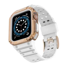 Apple Watch (41mm) unique TPU watch strap - White / Rose Gold