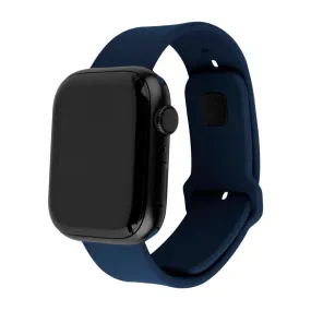 Apple Watch (42/44/SE/45/46/49mm) Fixed Sporty Silikone Rem Sæt - Blå