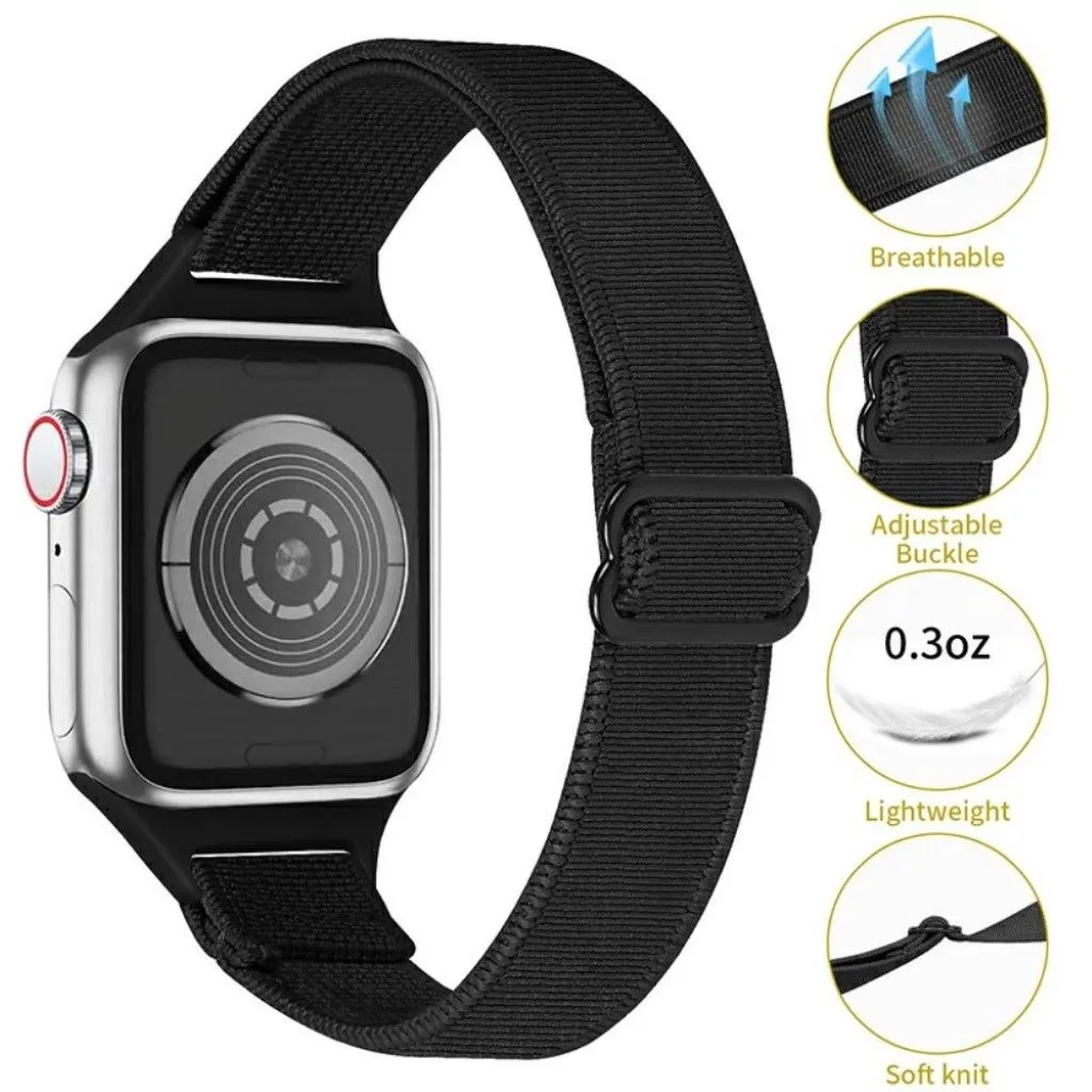 Apple Watch 42mm - 44mm nylon watch strap - Black