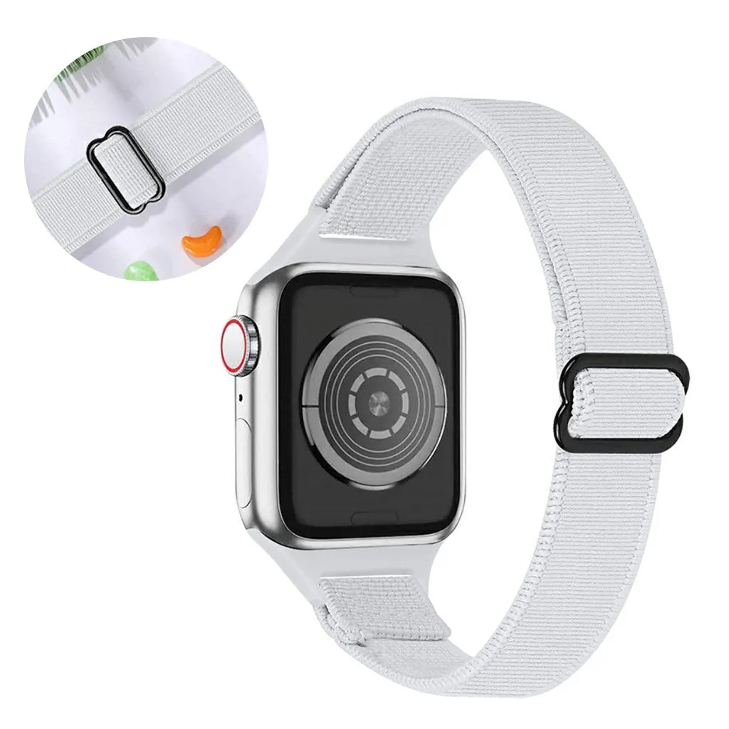 Apple Watch 42mm - 44mm nylon watch strap - White