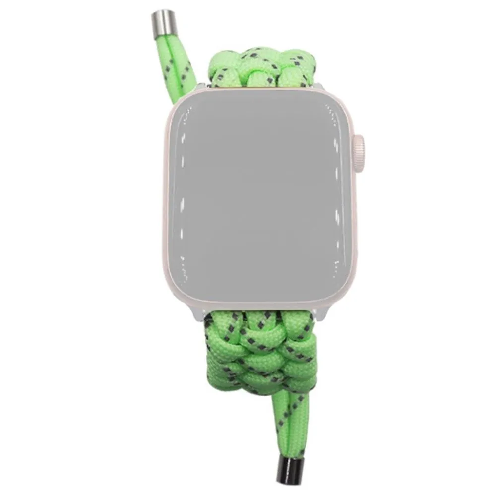 Apple Watch (45mm) braided nylon watch strap - Youth Green