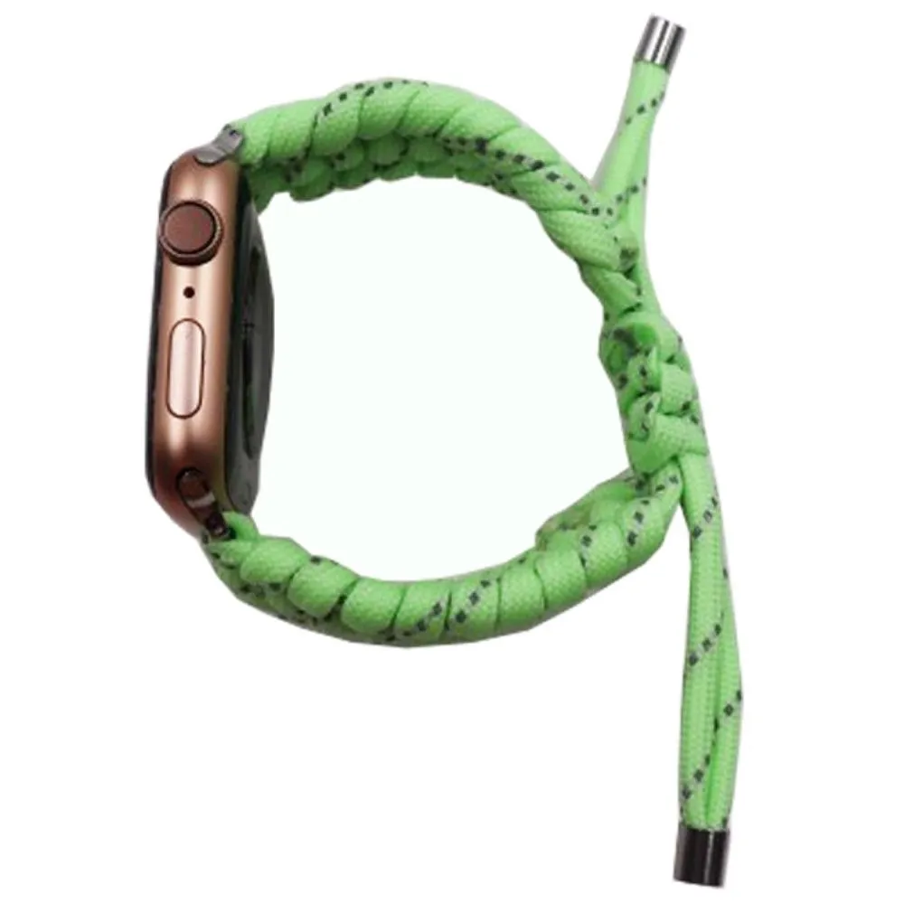 Apple Watch (45mm) braided nylon watch strap - Youth Green