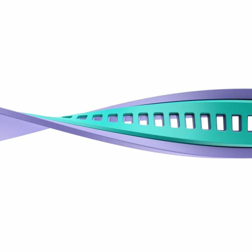 Apple Watch (45mm) color splice silicone watch strap - Teal Green / Lavender