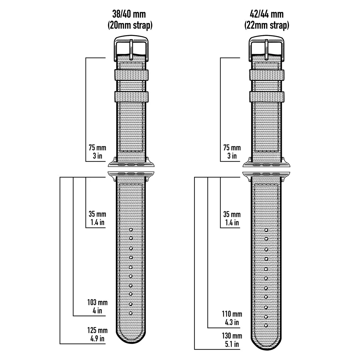 Apple Watch Canvas Watch Band - Tangelo Orange/Space Gray