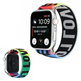 Apple Watch Series 6 / 5 40mm elastic watch band - Rainbow Love