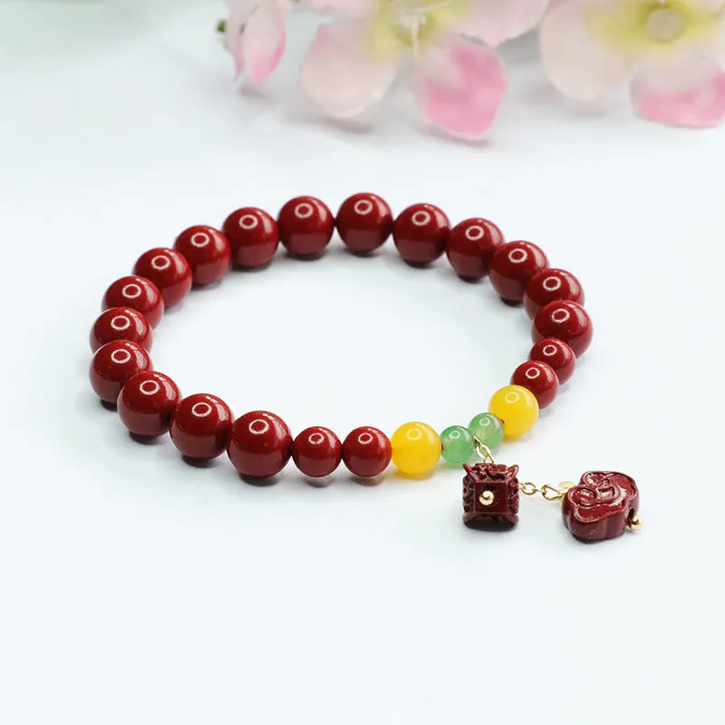 Auspicious Clouds Cinnabar Bracelet