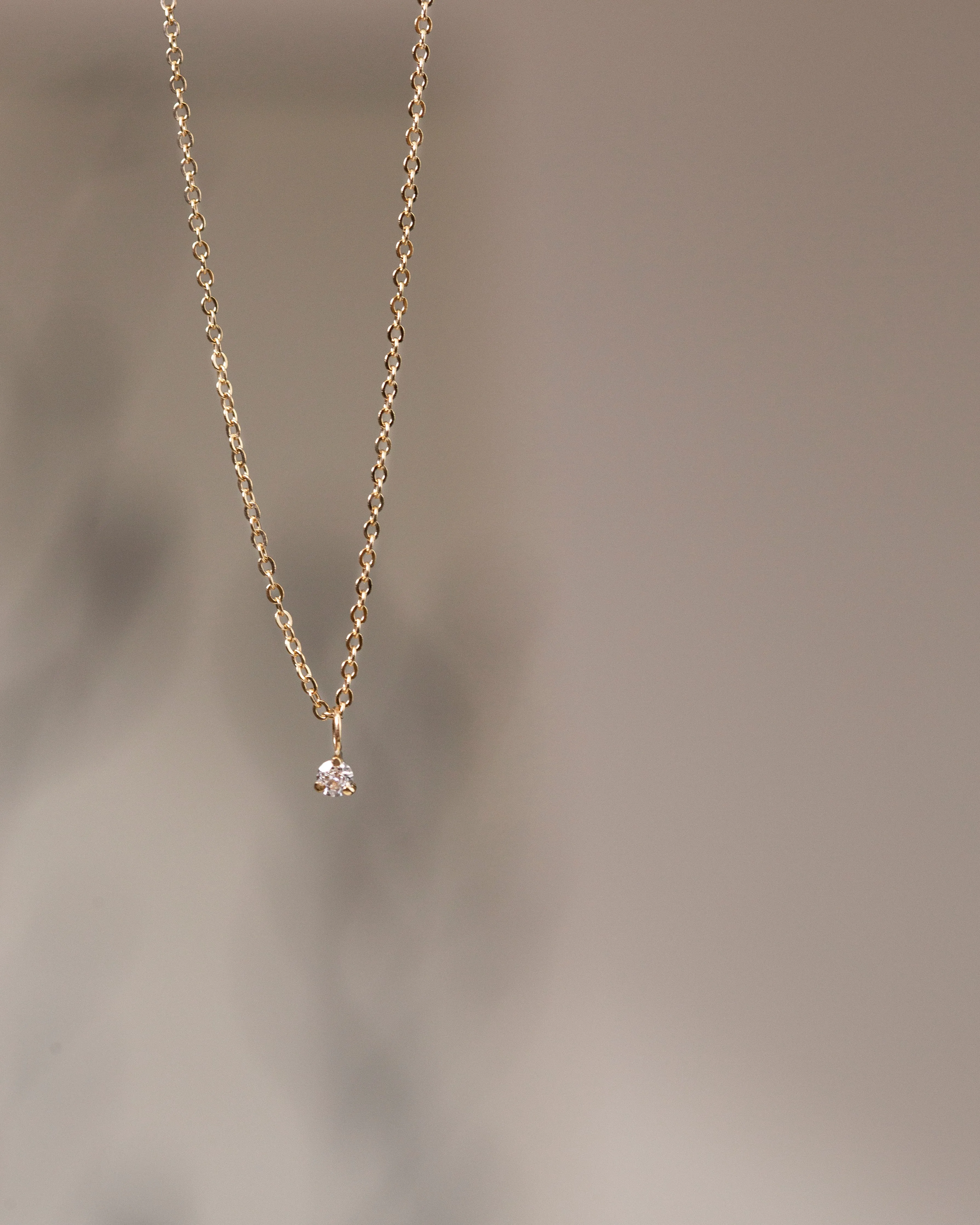 Baby Diamond Solitaire Necklace