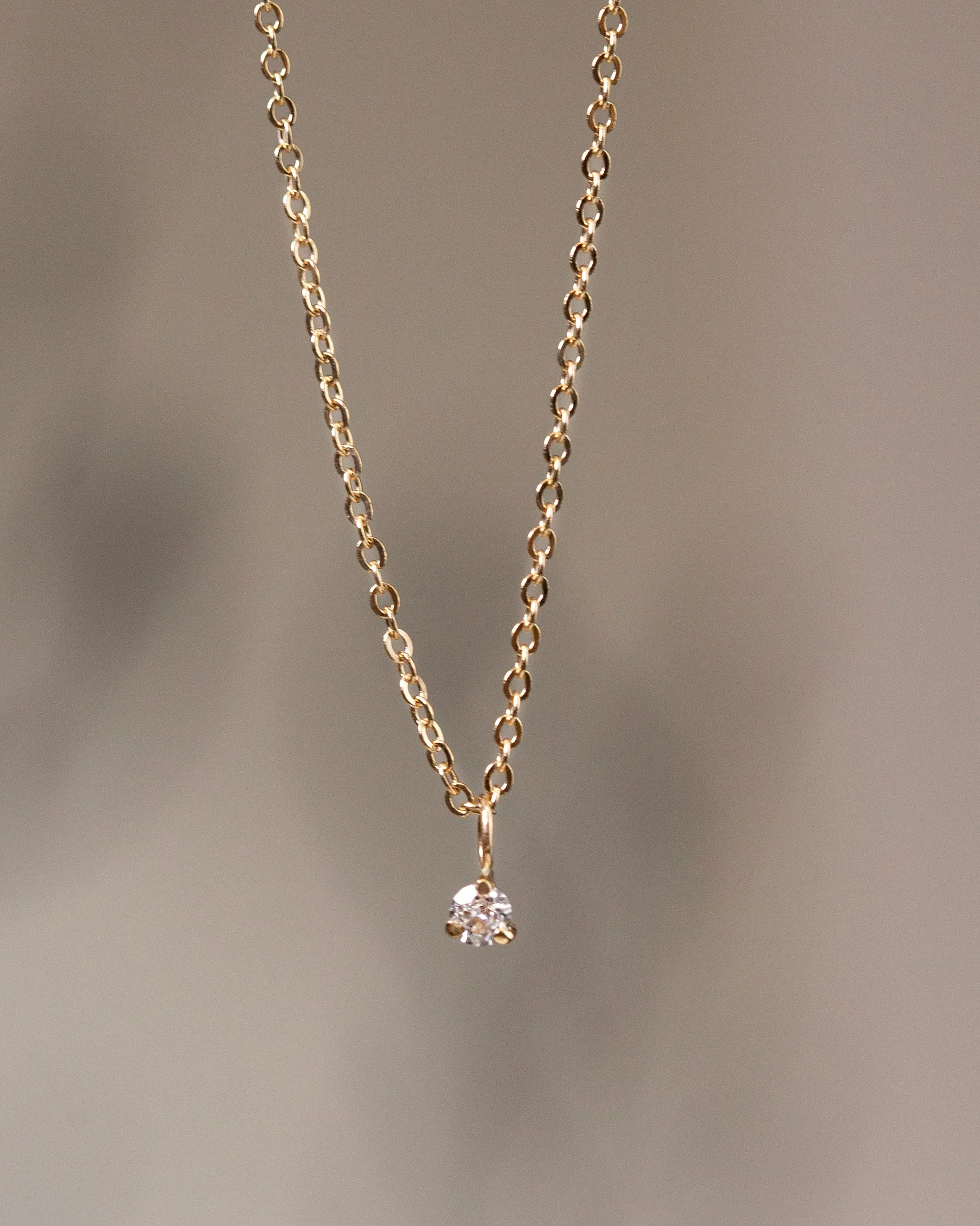 Baby Diamond Solitaire Necklace