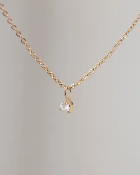 Baby Diamond Solitaire Necklace