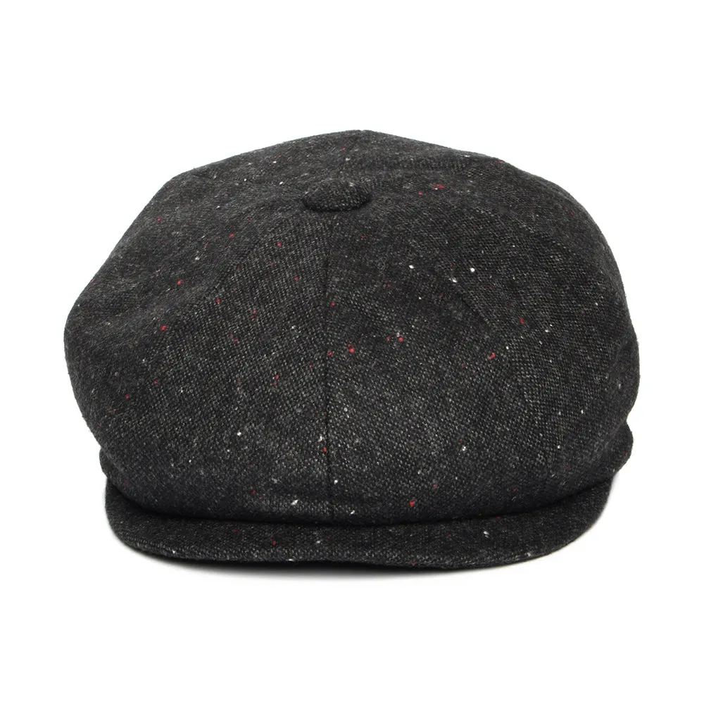 Blackheath Speckled Marl Newsboy Cap - Black-Multi