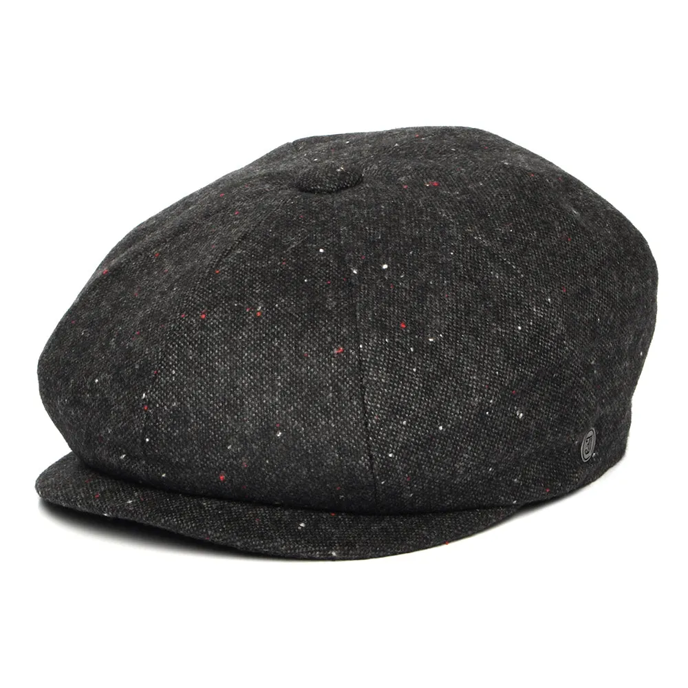 Blackheath Speckled Marl Newsboy Cap - Black-Multi