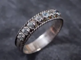 Blue Topaz Ring - Sky Blue Eternity Band - Vintage Topaz Ring