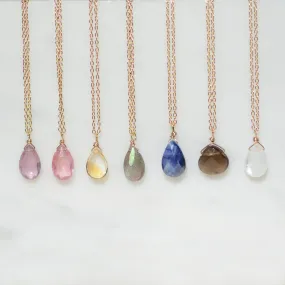 Briolette Gemstone Necklace