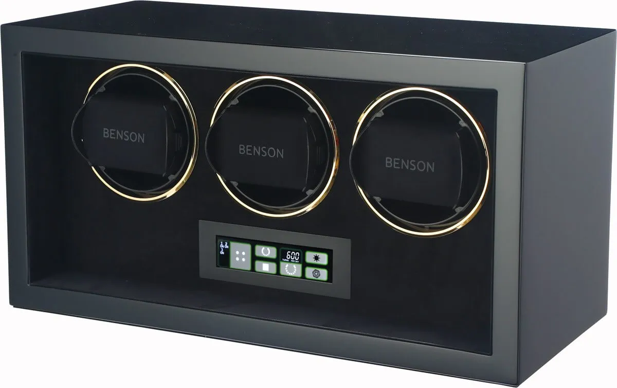 BSN Watch Winder Compact Triple 3.BG Black