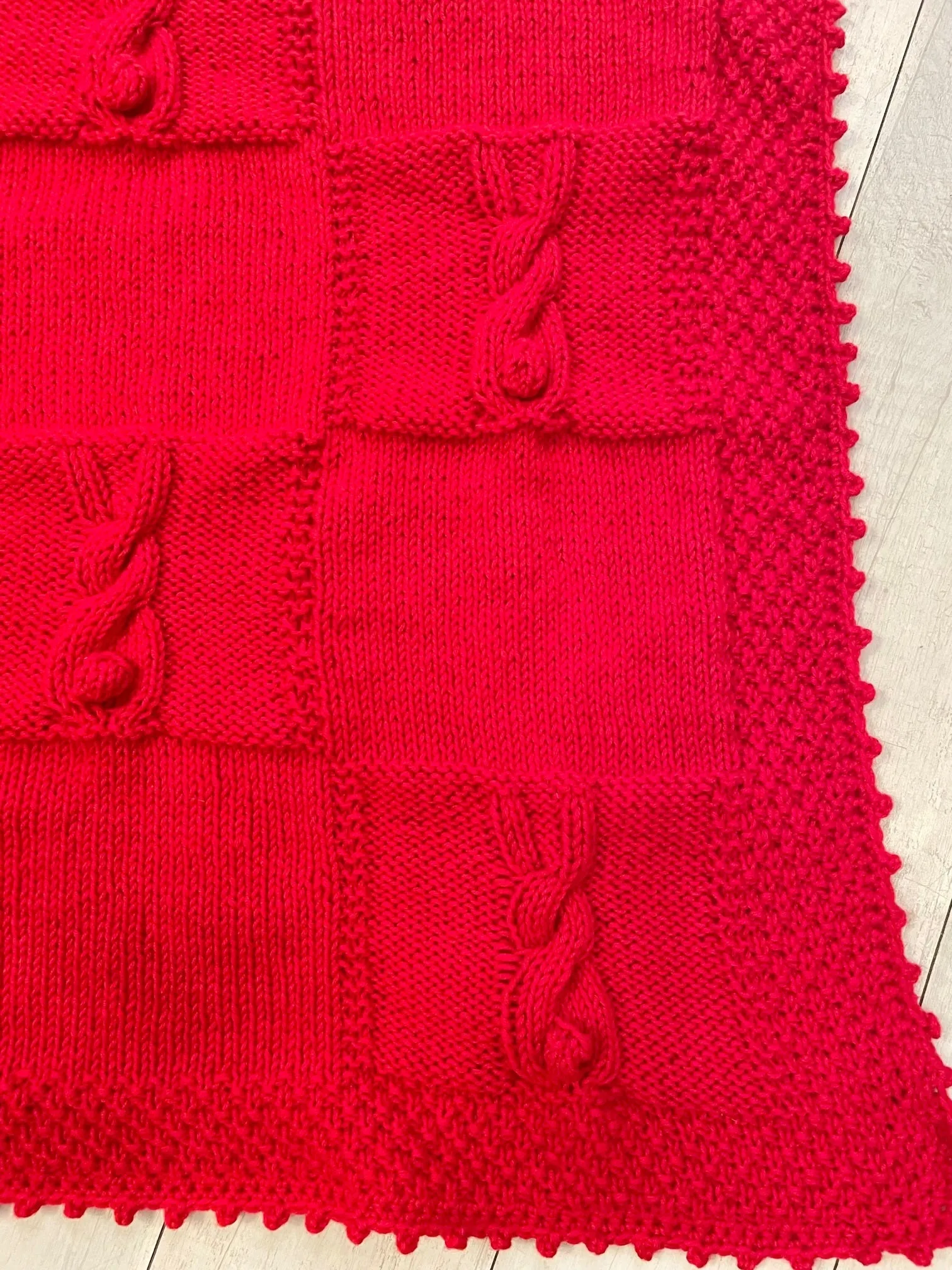 Bunnies and Squares Baby Blanket FREE Pattern