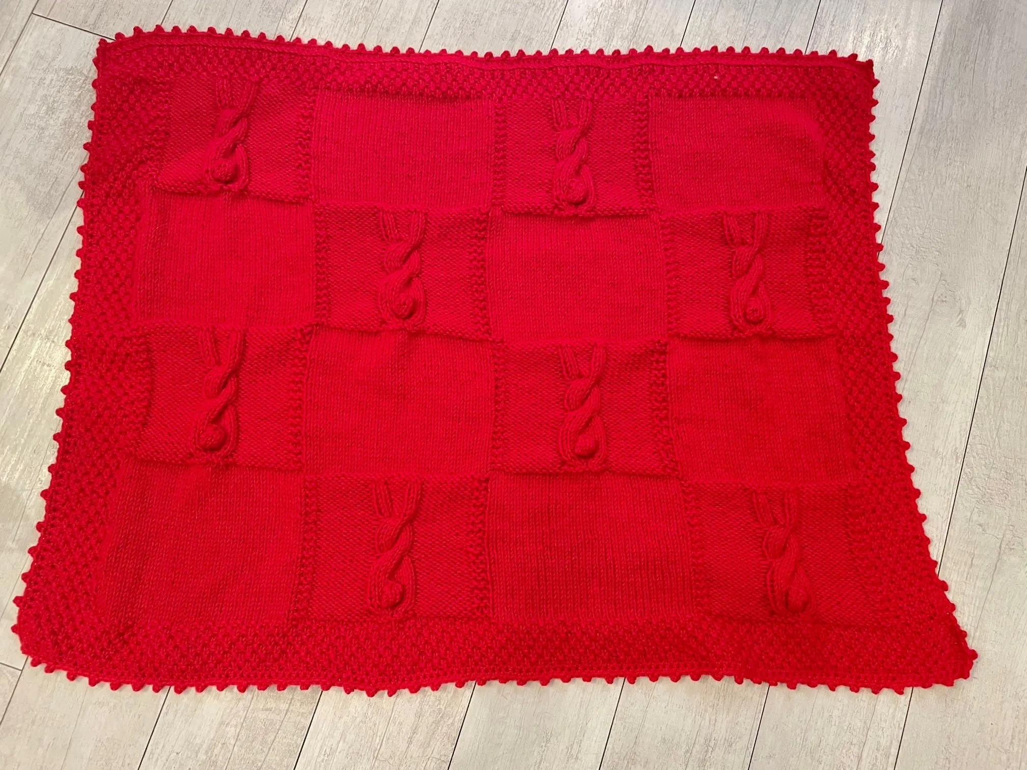 Bunnies and Squares Baby Blanket FREE Pattern