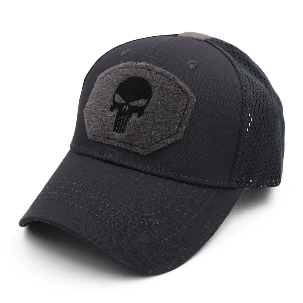 Camo Punisher Baseball Cap Fishing Caps Men Outdoor Camouflage Jungle Hat Airsoft Tactical Hiking Casquette Hats