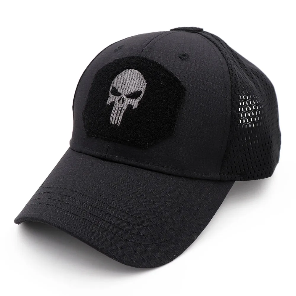 Camo Punisher Baseball Cap Fishing Caps Men Outdoor Camouflage Jungle Hat Airsoft Tactical Hiking Casquette Hats