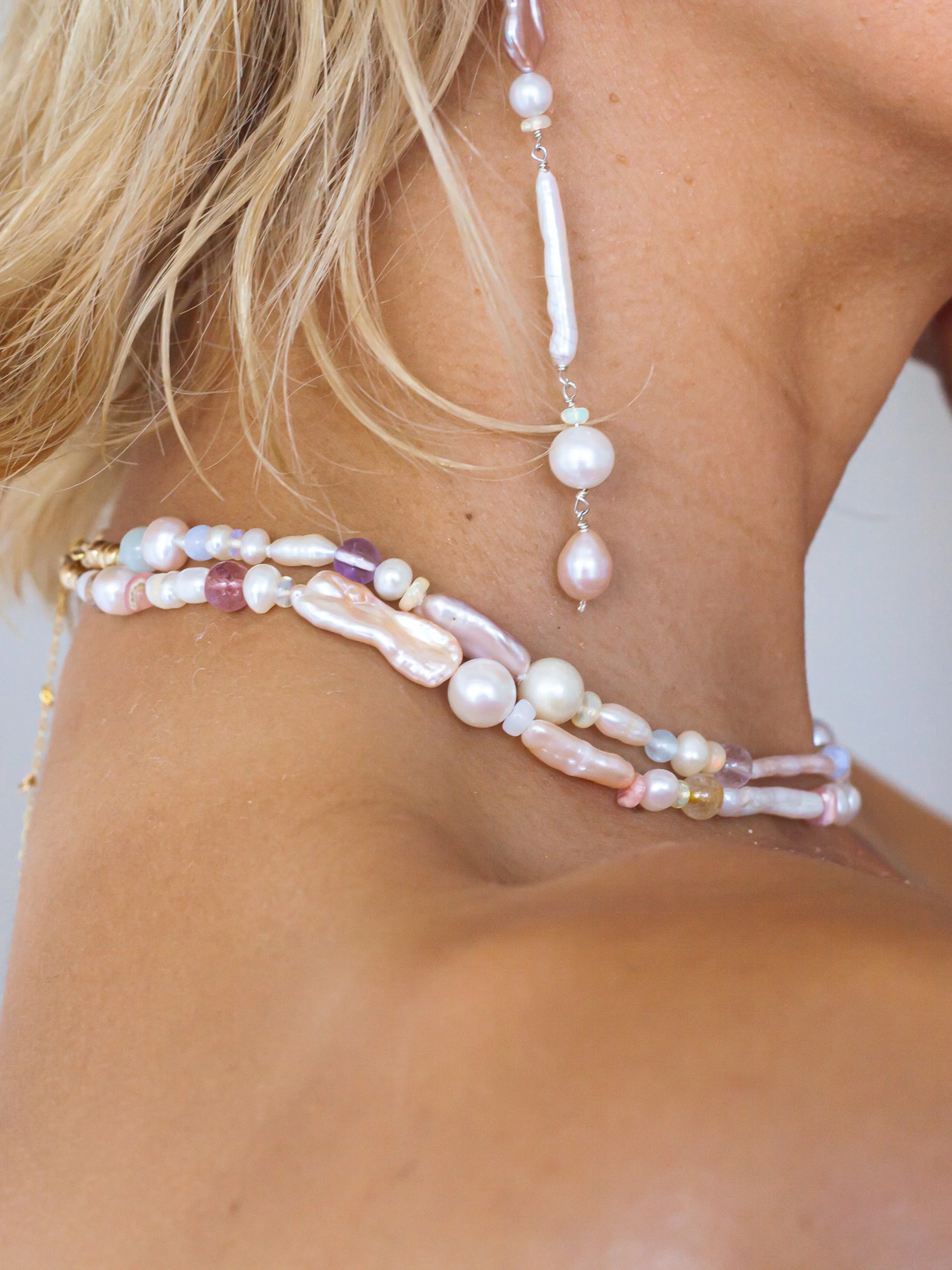 Candy Pearl & Opal Multistone Necklace
