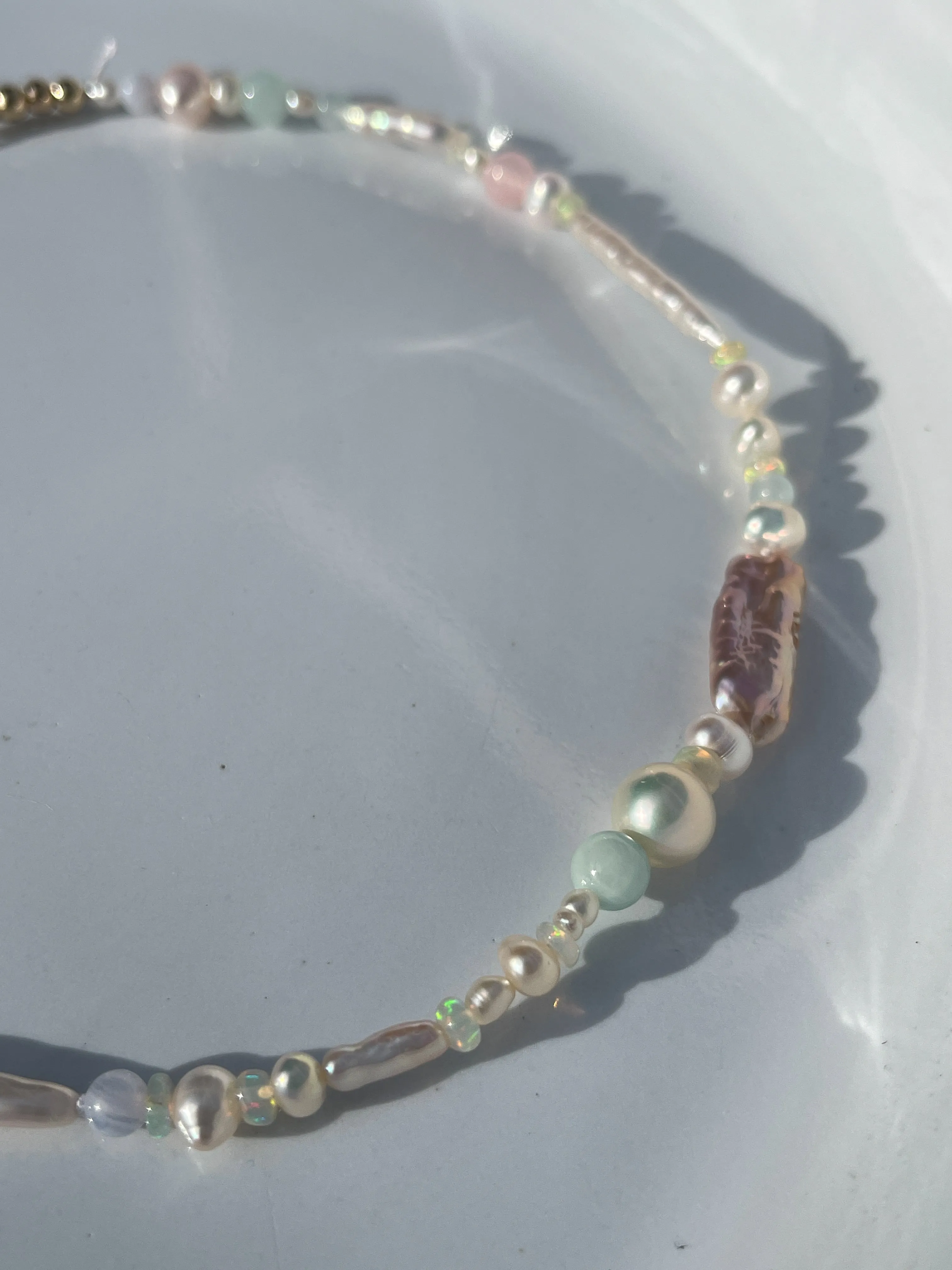 Candy Pearl & Opal Multistone Necklace