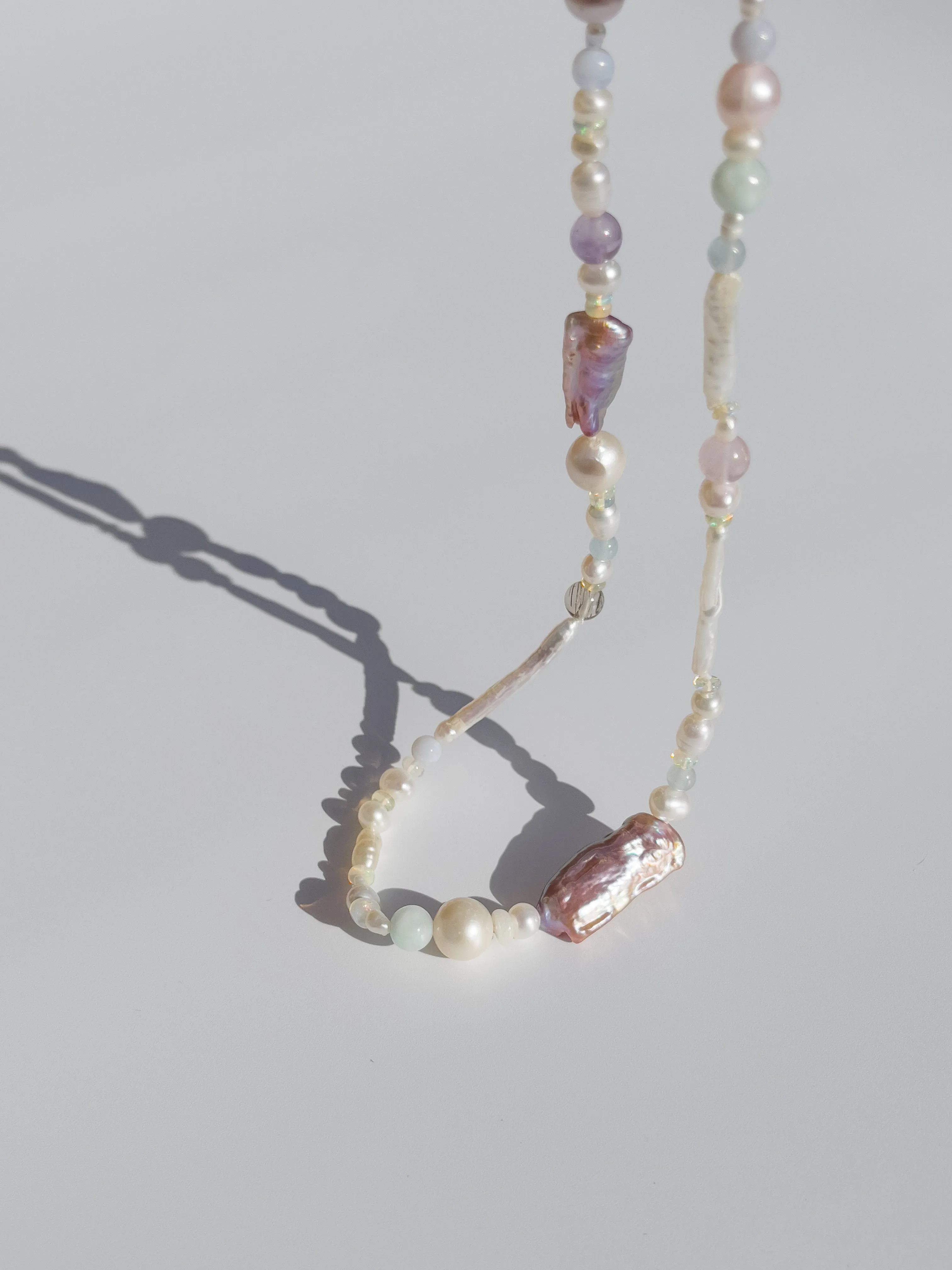 Candy Pearl & Opal Multistone Necklace