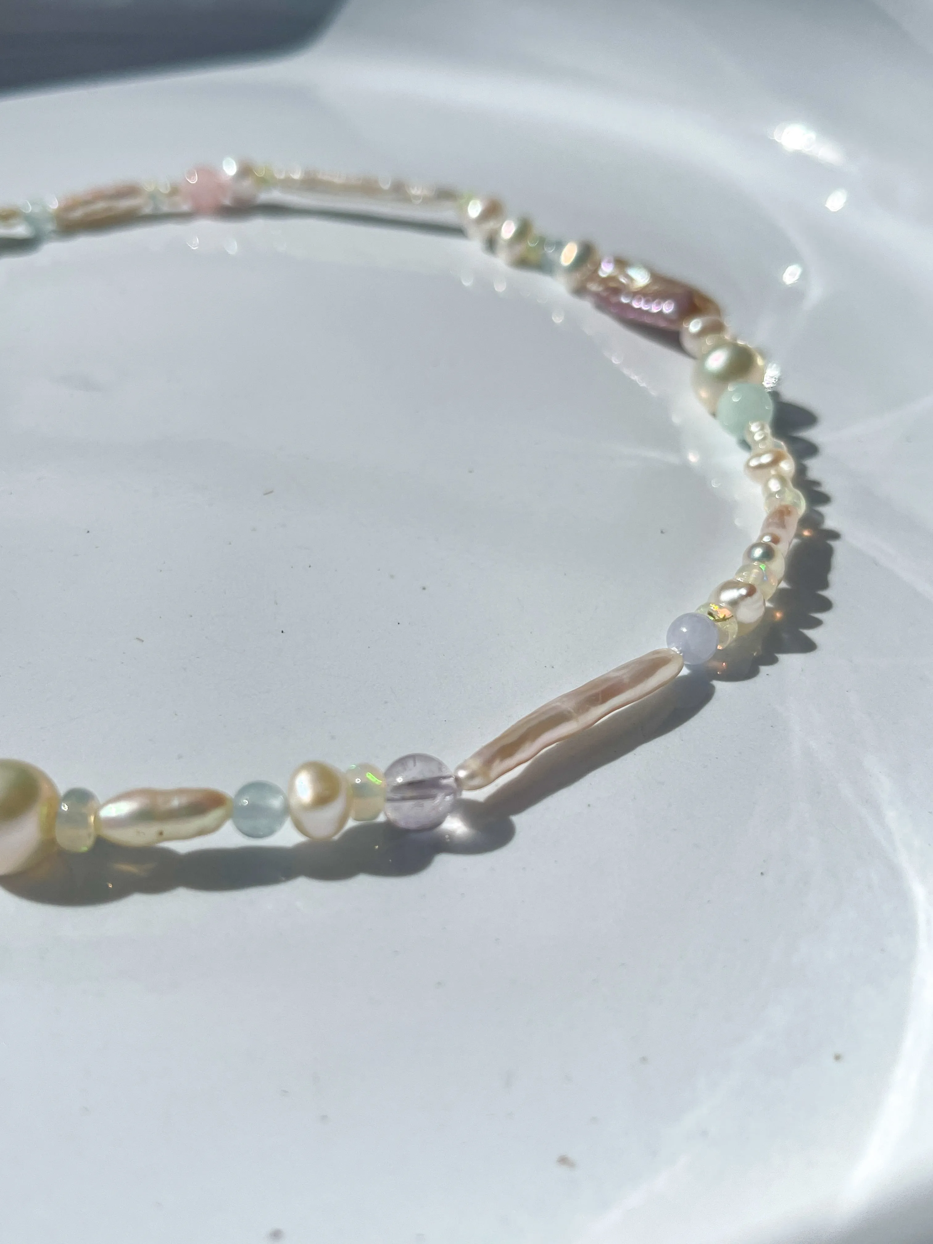 Candy Pearl & Opal Multistone Necklace