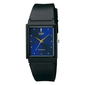 Casio Rectangular Analogue Blue Dial Resin Strap Unisex Watch| MQ-38-2ADF