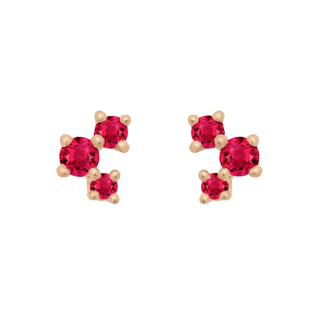 Celeste Earrings, Red Ruby